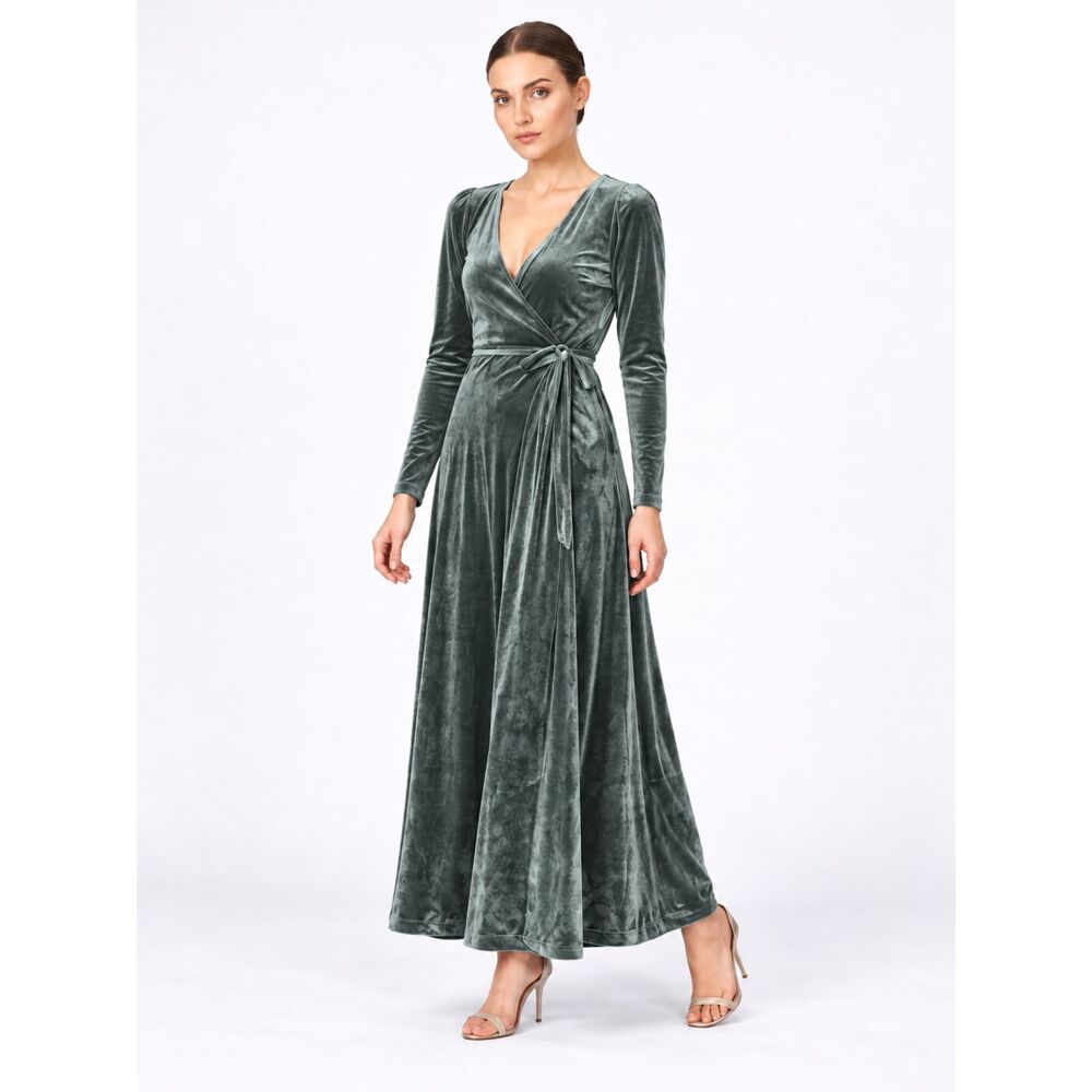 Baltic Born Velvet True Wrap Maxi Dress XL